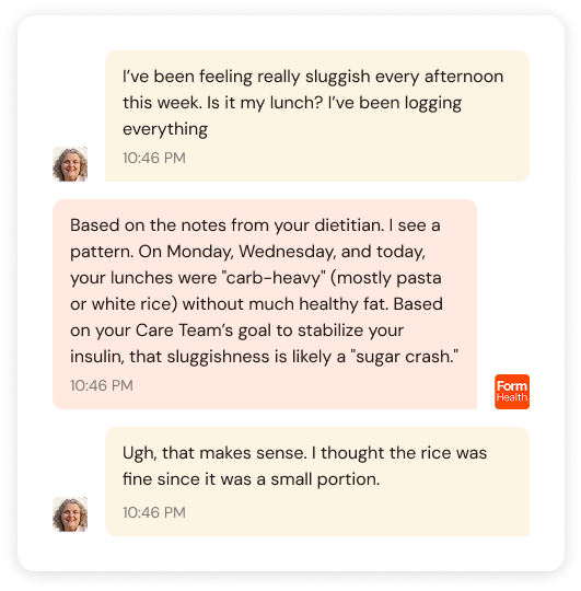 Form Health product UI