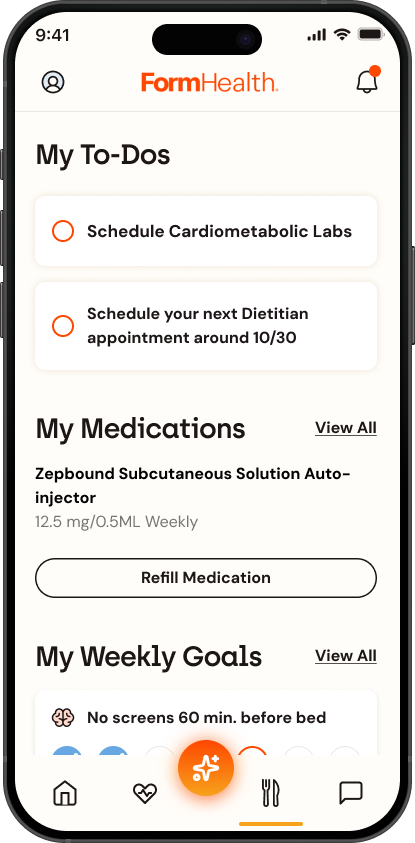 Form Health product UI